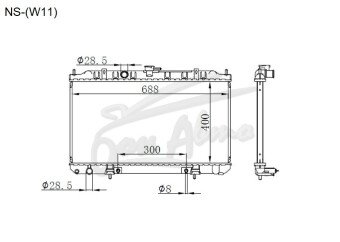 Радиатор NISSAN AVENIR 1998-2006 (W11) (QG,QR) 
Бренд: TONGSHI PL16AT