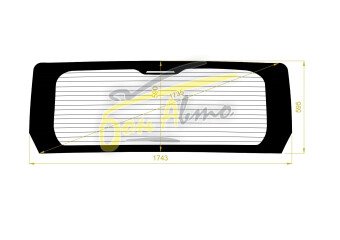 Стекло заднее с обогревом TOYOTA HIACE 2019- (H300-long-1743*595) молдинг, 
Бренд: BENSON