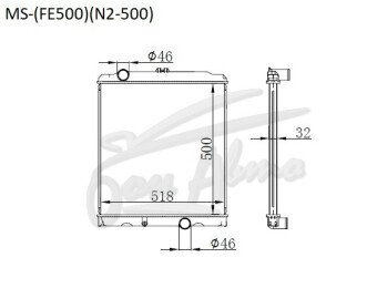 Радиатор MITSUBISHI CANTER 1993-2002 (FE500,FE600)(N2-500) (4M,4D) 
Бренд: TONGSHI PL32MT