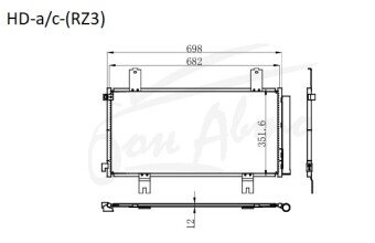 Радиатор кондиционера HONDA ZR-V 2022- (RZ3) 
Бренд: TONGSHI AL12