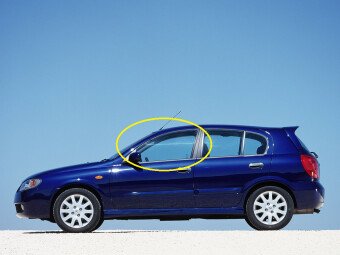 Стекло боковое NISSAN ALMERA 2000-2006 (N16) 5d h/b FD/LH 
Бренд: BSG