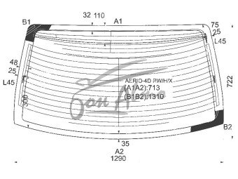 Стекло заднее с обогревом SUZUKI AERIO 2001-2007 (RA21-4d sed) 
Бренд: FYG