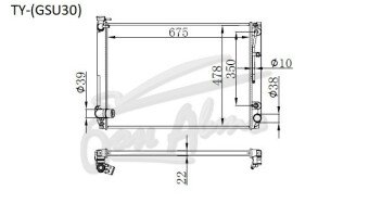Радиатор TOYOTA HARRIER 2006-2008 (GSU30) (2GR) 
Бренд: TONGSHI AL18AT
