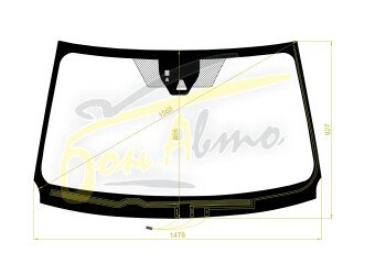 Стекло лобовое TOYOTA HARRIER 2013-2020 (XU60-RHD) обогрев щеток, место под 1 камеру, место под датчик дождя, 
Бренд: BENSON с серой полосой