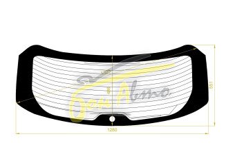 Стекло заднее с обогревом LEXUS NX 2015- (AGZ10) 1 отверстие 
Бренд: BENSON Тонированное