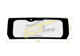 Стекло заднее с обогревом TOYOTA HIACE 2019- (H300-std-1742*567) 1 отверстие молдинг, 
Бренд: BENSON