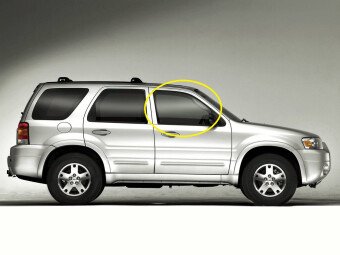 Стекло боковое FORD ESCAPE 2000-2007 EP 2 отверстия FD/RH 
Бренд: BSG