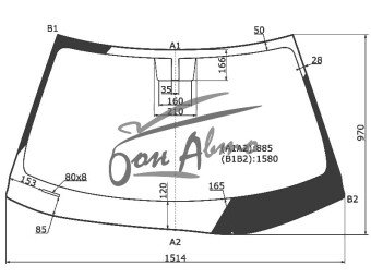 Стекло лобовое LEXUS ES 2012-2018 (GSV60-LHD) 
Бренд: YHG с синей полосой
