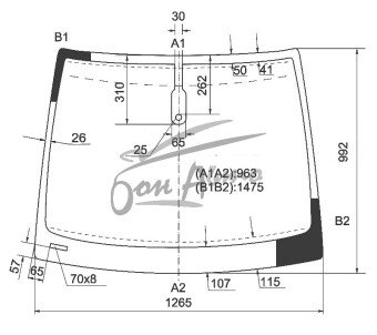 Стекло лобовое MERCEDES A-CLASS 1997-2004 (W168) место под датчик дождя 
Бренд: BSG с серой полосой