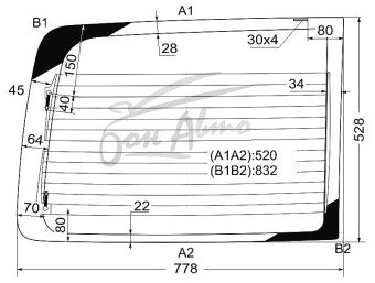 Стекло заднее с обогревом TOYOTA LAND CRUISER 1997-2007 (FJ100-R) 
Бренд: BENSON