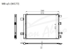 Радиатор кондиционера MERCEDES A-CLASS 2018- (W177) 
Бренд: TONGSHI AL12