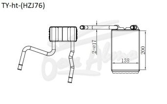 Радиатор отопителя TOYOTA LAND CRUISER PRADO 1990-1996 (HZJ70) 
Бренд: TONGSHI AL48