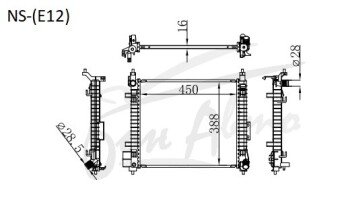 Радиатор NISSAN NOTE 2012-2020 (E12)(вариатор) (HR12DE) 
Бренд: TONGSHI PL16MT
