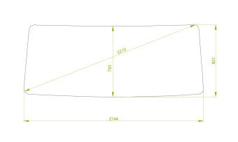 Стекло лобовое Dong Feng FP418 1983- () 2144*801*2210 
Бренд: BSG с серой полосой