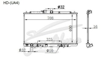 Радиатор ACURA TL 1998-2003 (UA4-5) (J32A) 
Бренд: TONGSHI PL16AT