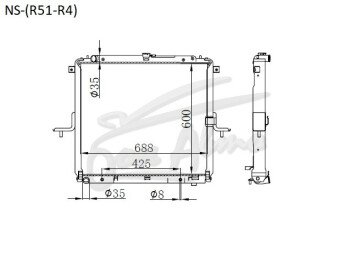 Радиатор NISSAN XTERRA 2005-2015 (N50) (QR25,YD25) 
Бренд: TONGSHI PL26AT