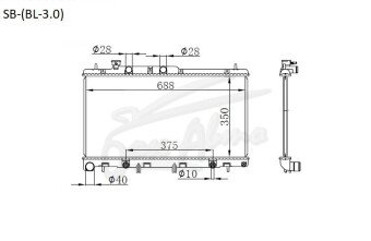 Радиатор SUBARU LEGACY 2009-2014 (BM,BR) (EZ30) 
Бренд: TONGSHI AL32AT