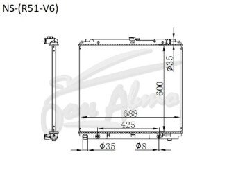 Радиатор NISSAN XTERRA 2005-2015 (N50) (VQ40) 
Бренд: TONGSHI PL26AT