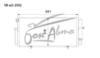 Радиатор кондиционера SUBARU IMPREZA 2000-2007 (GD,GG) 
Бренд: TONGSHI AL16