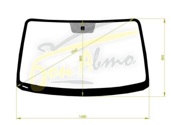 Стекло лобовое KIA SORENTO 2002-2009 (BL) 
Бренд: BSG с зеленой полосой