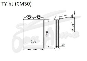 Радиатор отопителя TOYOTA TOWN ACE 1992-1996 (CR30) (2CT) 
Бренд: TONGSHI AL32