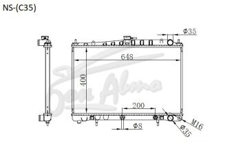 Радиатор NISSAN LAUREL 1993-1997 (C34) (RB20,RB25) 
Бренд: TONGSHI AL32AT