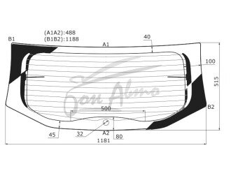 Стекло заднее с обогревом NISSAN TERRANO 2014- (D10) 1 отверстие 
Бренд: BENSON