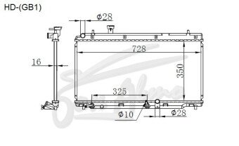 Радиатор HONDA AIRWAVE 2005- (GJ1,GJ2) (L15) 
Бренд: TONGSHI PL16AT