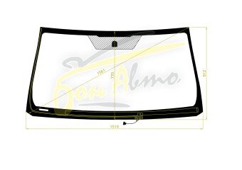 Стекло лобовое TOYOTA LAND CRUISER PRADO 2009-2023 (GRJ150-LHD) обогрев щеток молдинг, фурнитура, 
Бренд: FYG с синей полосой