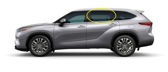 Стекло боковое TOYOTA HIGHLANDER 2019- (GSU70) RD/LH фурнитура, 
Бренд: BENSON Тонированное