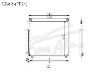 Радиатор кондиционера MITSUBISHI DELICA D:2 2015-2020 (MB36,MB46) 
Бренд: TONGSHI AL12