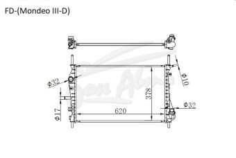 Радиатор FORD MONDEO 2000-2007 (B4Y) (dies 2.0, 2.2), 
Бренд: TONGSHI PL26MT