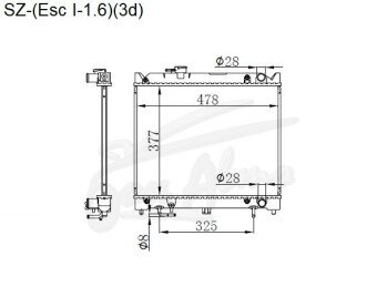 Радиатор SUZUKI VITARA 1988-1997 (TA01)(3d) (G16) 
Бренд: TONGSHI AL32AT