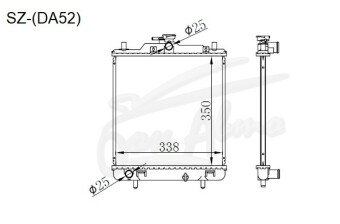 Радиатор SUZUKI CARRY TRUCK 1999-2002 (DB52-62) (K6,F6) 
Бренд: TONGSHI PL16AT