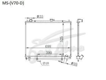 Радиатор MITSUBISHI PAJERO 1999-2006 (V68,V78) (4M41) 
Бренд: TONGSHI PL16AT