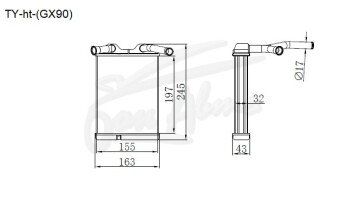 Радиатор отопителя TOYOTA CHASER 1992-1996 (GX90) 
Бренд: TONGSHI AL32