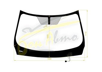 Стекло лобовое NISSAN PATHFINDER 2012- (R52-LHD) обогрев щеток 
Бренд: BENSON с синей полосой