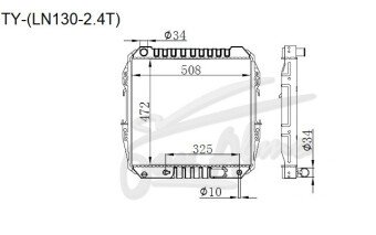 Радиатор TOYOTA HILUX 1988-1997 (LN100) (2LT) 
Бренд: TONGSHI AL36AT