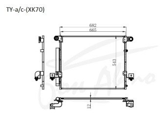 Радиатор кондиционера TOYOTA TUNDRA 2021- (XK70) 
Бренд: TONGSHI AL12