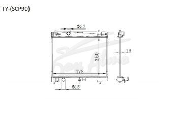 Радиатор TOYOTA YARIS 2011- (NSP130) (1KR) 
Бренд: TONGSHI PL16MT