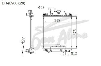 Радиатор TOYOTA DUET 1998-2004 (M100A)(28) (K3) 
Бренд: TONGSHI AL16AT