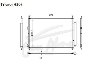 Радиатор кондиционера TOYOTA VELLFIRE 2015- (H30) 
Бренд: TONGSHI AL12