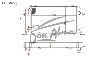Радиатор TOYOTA TOWN ACE TRUCK 1985-2007 (CM55)(4WD) (1-2C,2Y) 
Бренд: TONGSHI AL48AT