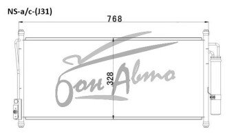 Радиатор кондиционера NISSAN TEANA 2003-2008 (J31) 
Бренд: TONGSHI AL16