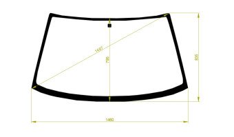 Стекло лобовое FORD MAVERICK 1994-1999 (R20) 
Бренд: BSG с зеленой полосой