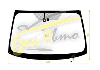 Стекло лобовое TOYOTA PRIUS 2009-2015 (ZVW30-RHD) обогрев щеток, место под датчик дождя, 
Бренд: BENSON с серой полосой