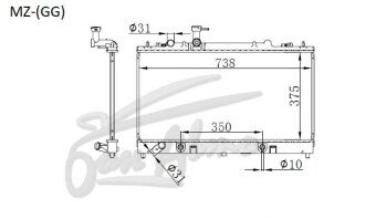 Радиатор MAZDA 6 2002-2007 (GG)(4d sed) (LF,L3) 
Бренд: TONGSHI PL16AT