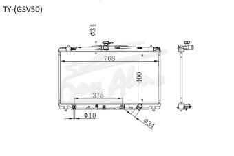 Радиатор TOYOTA CAMRY 2011-2017 (GSV50) (2GR) 
Бренд: TONGSHI PL26AT