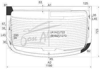 Стекло заднее с обогревом NISSAN SKY 2001-2007 (V35-4d sed) 
Бренд: BENSON