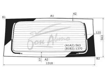 Стекло заднее с обогревом NISSAN SERENA 2010-2016 (C26) 
Бренд: BENSON